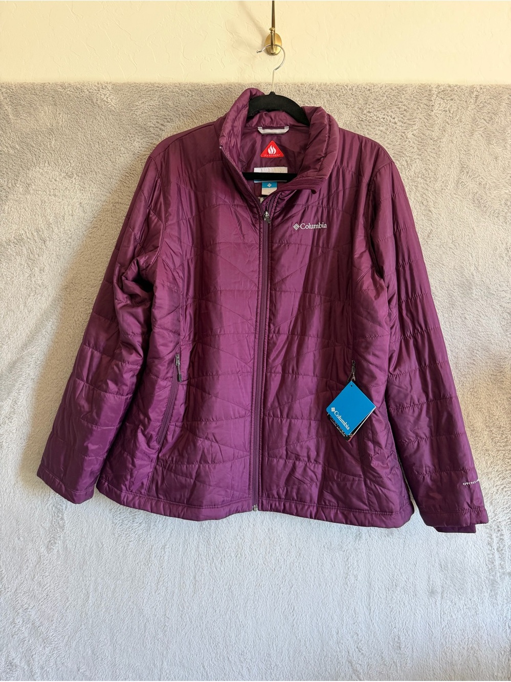 Columbia Women's Quilted Mighty Lite Puffer Jacket - Plum NWT 1X